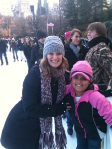 Jennifer and I ice skating in Central Park