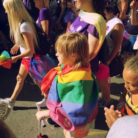 Child in rainbow flag 7.2016